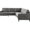 Profijt Meubel Hoekbank rechts Nyborg microleder grijs basic comfort