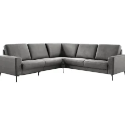 Profijt Meubel Hoekbank rechts Nyborg microleder grijs basic comfort