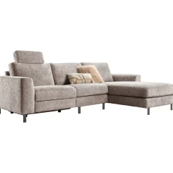 Profijt Meubel Hoekbank rechts Totham bruin relaxfunctie basic comfort