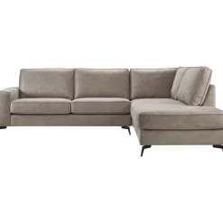 Profijt Meubel Hoekbank rechts Totham microleder taupe basic comfort