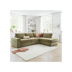 Profijt Meubel Hoekbank rechts Yukom groen premium comfort