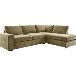 Profijt Meubel Hoekbank rechts Yukom groen met kussens premium comfort