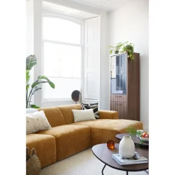 Profijt Meubel Hoekbank Romont bruin hocker beige basic comfort