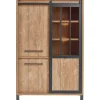 Profijt Meubel Opbergkast Alva 188x122x50 cm orange teak met verlichting