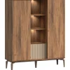 Profijt Meubel Opbergkast Lodetto 165x141x45 cm deur champagnekleur