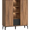 Profijt Meubel Opbergkast Lodetto 165x141x45 cm deur zwart