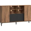 Profijt Meubel Opbergkast Lodetto 236x137x45 cm deuren zwart