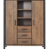 Profijt Meubel Opbergkast Mantera 170x139x48 cm donkerbruin