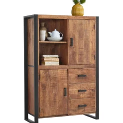 Profijt Meubel Opbergkast Newhaven mangohout 150x100x43 cm