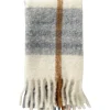 Profijt Meubel Plaid Goletta 130x170 cm wit met blauw