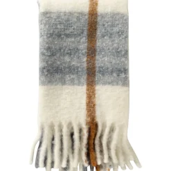 Profijt Meubel Plaid Goletta 130x170 cm wit met blauw