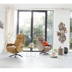 Profijt Meubel Relaxfauteuil Balfour medium microleder cognac