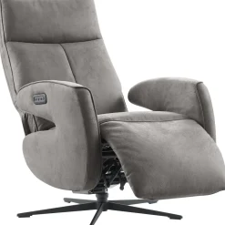 Profijt Meubel Relaxfauteuil Niland elektrisch medium microleder grijs