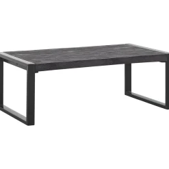 Profijt Meubel Salontafel Newhaven zwart mangohout 110x60 cm rechthoekig