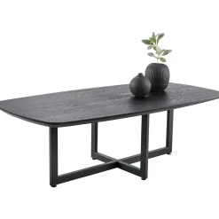 Profijt Meubel Salontafel Widnes zwart eikenhout 130x65 cm Deens ovaal