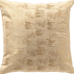 Profijt Meubel Sierkussen Westray 45x45 cm beige met lichtgoud