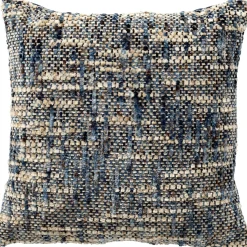 Profijt Meubel Sierkussen Westray 45x45 cm wit met blauw