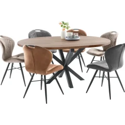 Profijt Meubel Uitschuifbare eettafel Caltana 130/170 cm donkerbruin