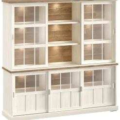 Profijt Meubel Vitrinekast Eldora 210x209x50 cm 5 glazen schuifdeuren