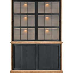 Profijt Meubel Vitrinekast Ladonia 210x143x050 cm 4 schuifdeuren