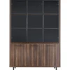Profijt Meubel Vitrinekast Tenino 200x140x45 cm bruin