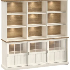 Profijt Meubel Wandmeubel Eldora 210x209x50 cm 3 glazen schuifdeuren