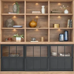 Profijt Meubel Wandmeubel Ladonia 210x209x50 cm 3 schuifdeuren